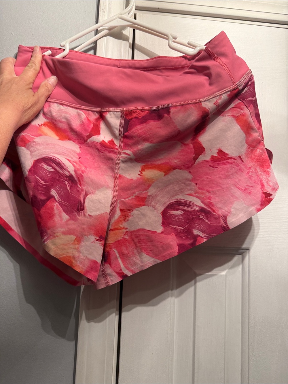 Athleta Pink Multi Floral Athletic Shorts